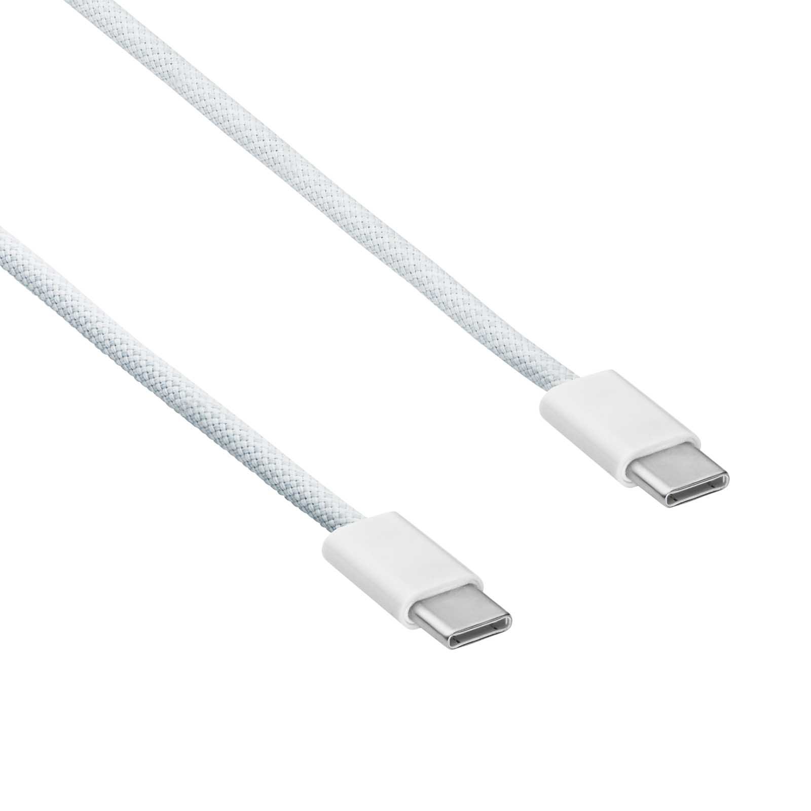 Akyga Kabel USB-C / USB-C 2.0 60W, bílá 1m