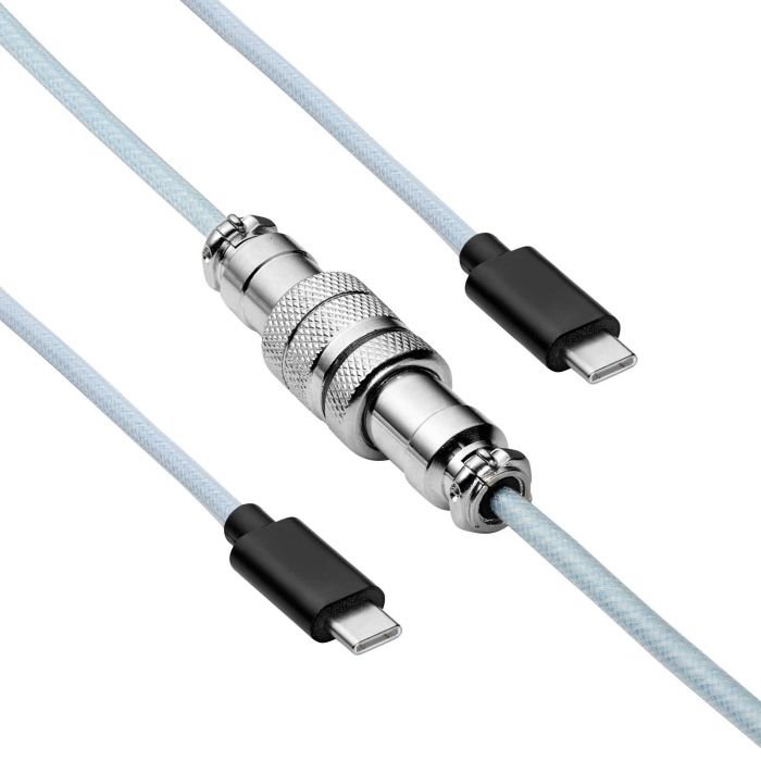 Akyga Kabel vinutý Aviator ver. 2.0 USB-C / USB-C, modrá 3m