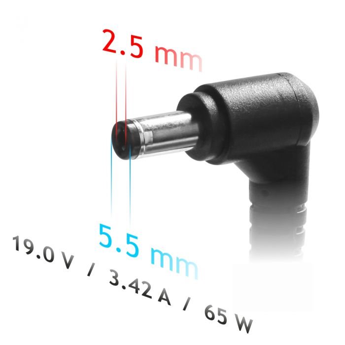 Akyga Nabíječka na notebook 19V/3.42A 65W 5.5x2.5 mm pro ASUS/TOSHIBA/LENOVO