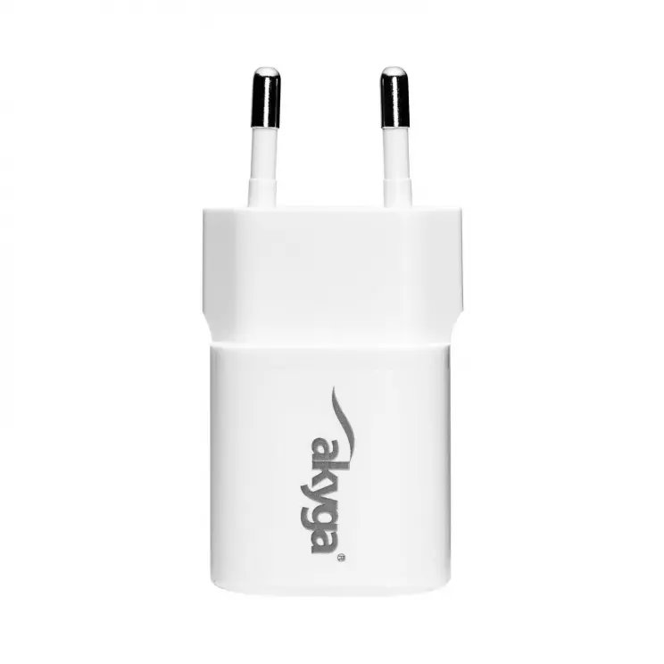 Akyga Nabíječka univerzální USB-C PD 5-12V / max. 3A 25W Quick Charge 3.0 GaN, bílá