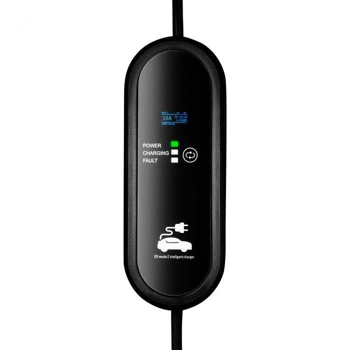Akyga Napájecí kabel pro elektromobily BS 1363 UK / Type2 LCD 1-fázový 13A 3kW, 5m