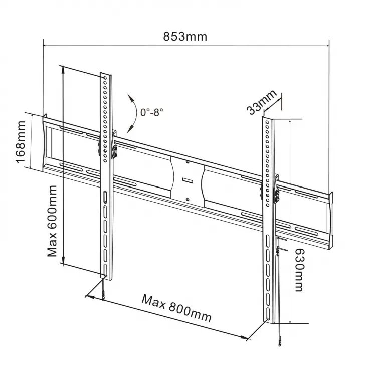 Akyga Nástěnný držák TV AK-MB-09 Držák VESA 800x600mm 37-85“