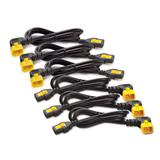 APC Power Cord Kit (6 pack), Locking, C13 TO C14 (90 Degree), 0.6m