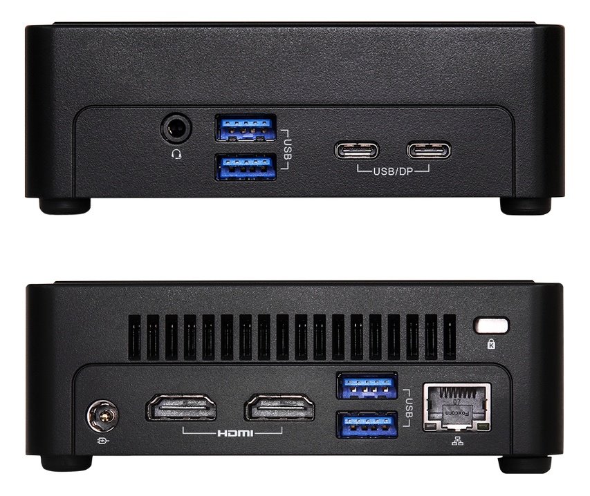 ASRock PC NUCS BOX-255H /Ultra 7 255H/2xDDR5 SODIMM/M.2/2.5Gb LAN/HDMI/USB-C