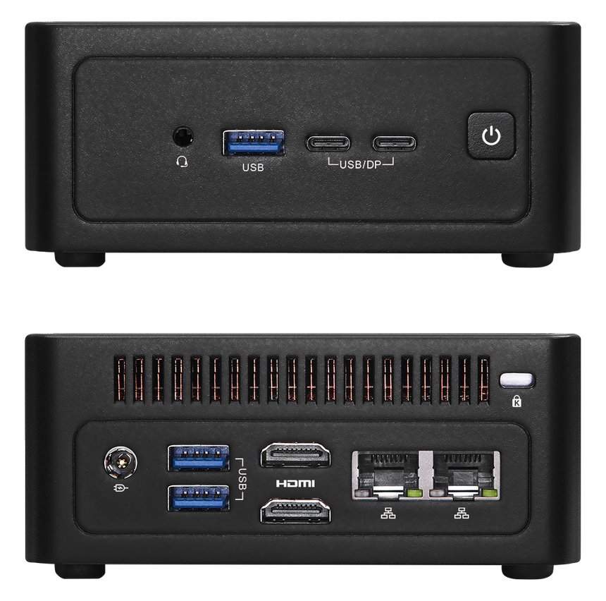 ASRock PC NUCS BOX-358H /Ultra X7 358H/2xDDR5 SODIMM/M.2/2.5Gb LAN/HDMI/USB-C