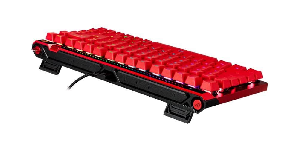 ASUS KB ROG Falchion - US, mechanická, magnetické switche, drátová, high-profile, makro klávesy, podsvícená, červená