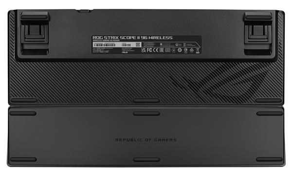 ASUS KB ROG STRIX SCOPE II 96 WIRELESS (ROG SNOW / PBT), mechanická, bezdrátová, BT, USB-A, US