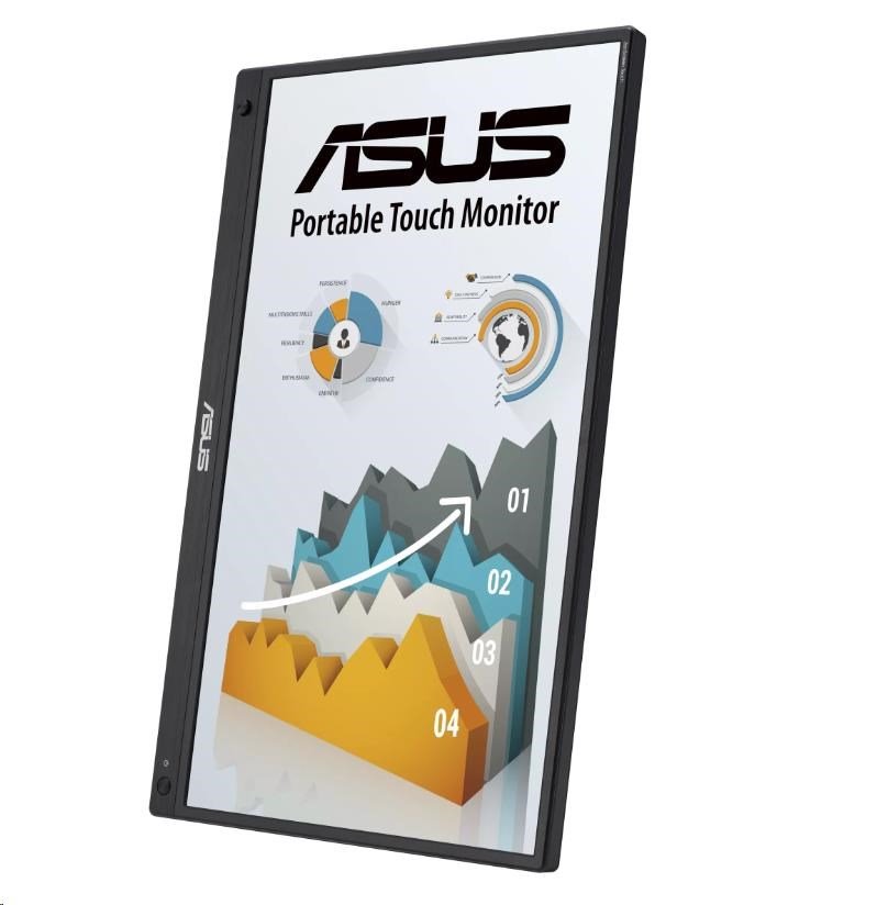 ASUS Monitor ZenScreen Touch MB16AHT, 15,6", IPS, 1920x1080, 16:9, 5ms, HDMI, USB-C, 60Hz, Touch, Repro