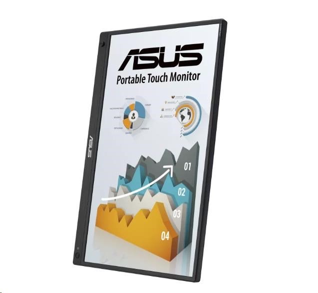 ASUS Monitor ZenScreen Touch MB16AMTR, 15,6", IPS, 1920x1080, 16:9, 5ms, HDMI, USB-C, 60Hz, Touch, Repro