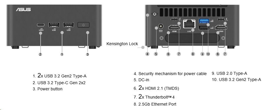 ASUS NUC 15 Pro RNUC15CRHC700002/Intel Core 7-240H