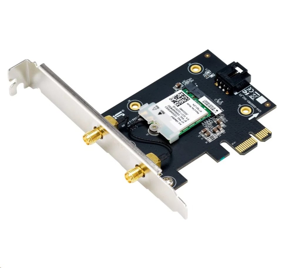 ASUS PCE-AX1800 Dual-Band Wi-Fi 6 PCIe Adapter AX1800, Bluetooth 5.2, 2 ext. antény