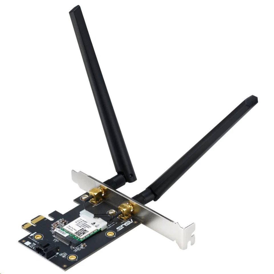 ASUS PCE-AX1800 Dual-Band Wi-Fi 6 PCIe Adapter AX1800, Bluetooth 5.2, 2 ext. antény