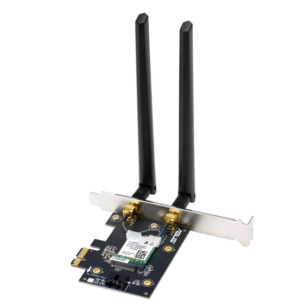 ASUS PCE-BE6500 Tri-Band Wi-Fi 7 PCIe Adapter BE6500, Bluetooth 5.4, 2 ext. antény