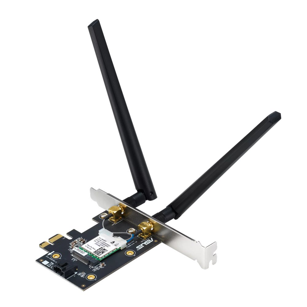 ASUS PCE-BE6500 Tri-Band Wi-Fi 7 PCIe Adapter BE6500, Bluetooth 5.4, 2 ext. antény