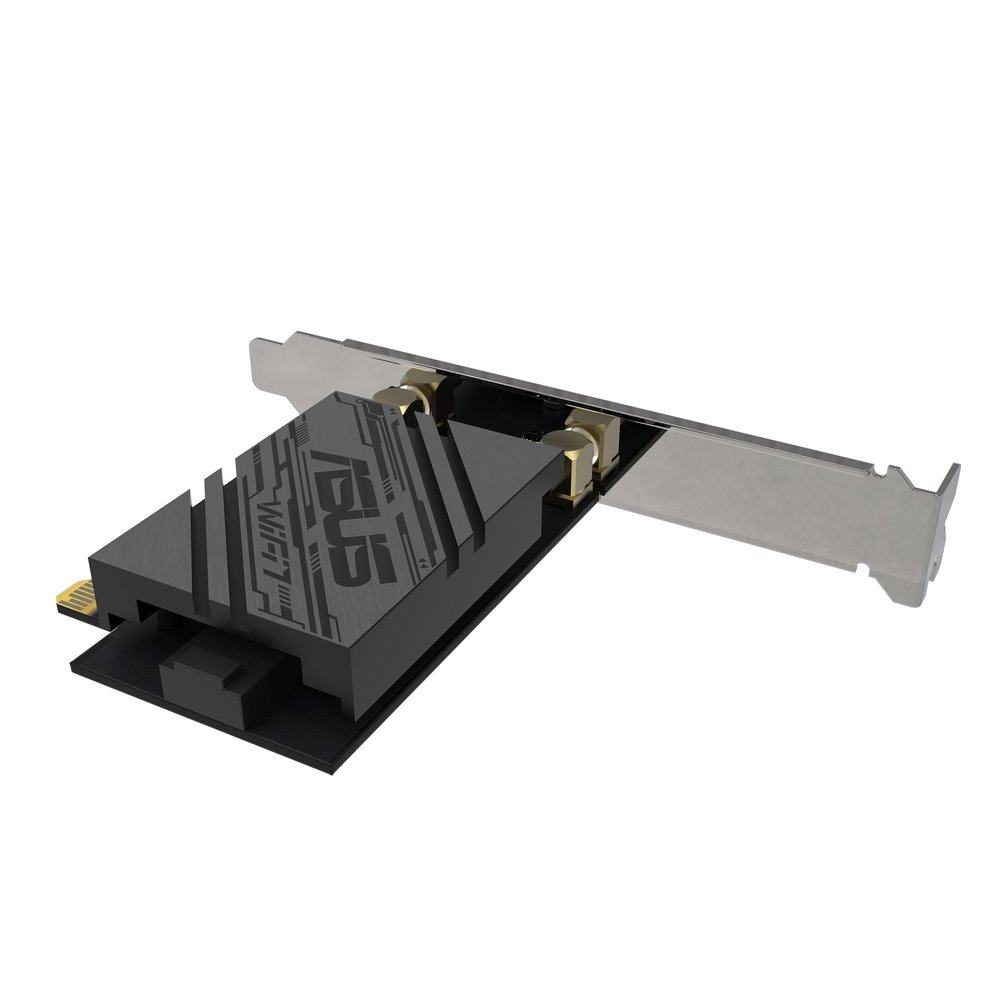 ASUS PCE-BE92BT Tri-Band Wi-Fi 7 PCIe Adapter BE9200, Bluetooth 5.4, 2 ext. antény