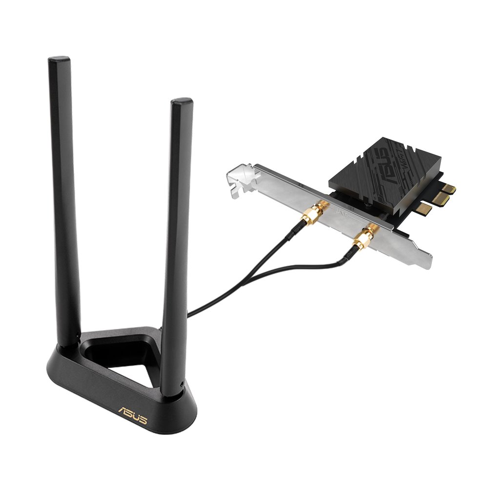 ASUS PCE-BE92BT Tri-Band Wi-Fi 7 PCIe Adapter BE9200, Bluetooth 5.4, 2 ext. antény