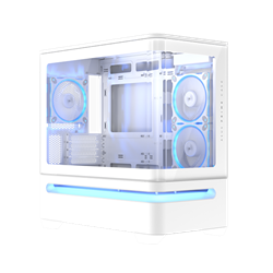 ASUS PRIME AP202 TG ARGB WHITE, 3x ARGB fan, mATX, USB-C, biela