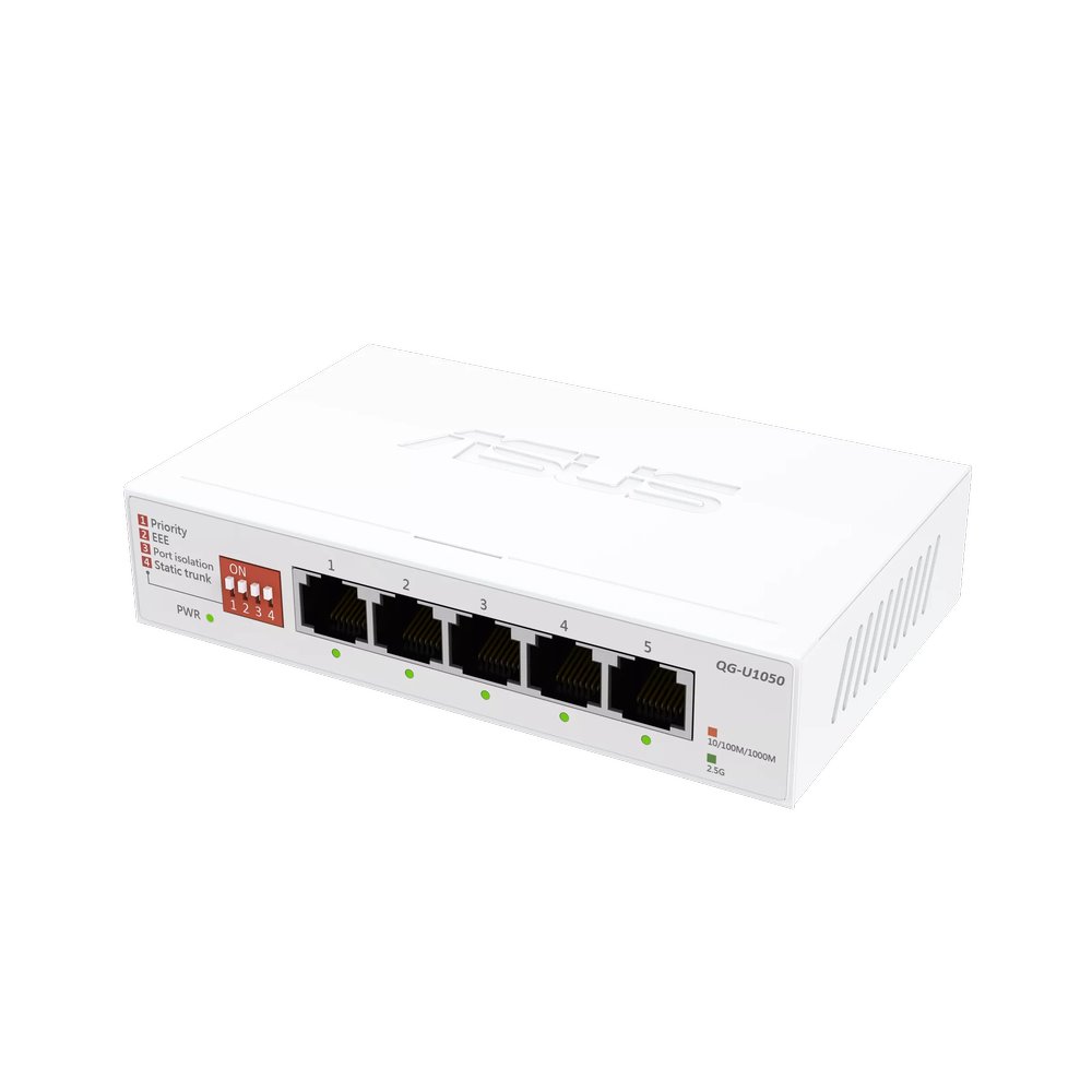 ASUS QG-U1050 neřízený switch, 5×2.5Gb Ethernet, fanless