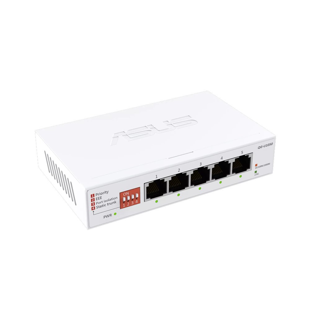 ASUS QG-U1050 neřízený switch, 5×2.5Gb Ethernet, fanless