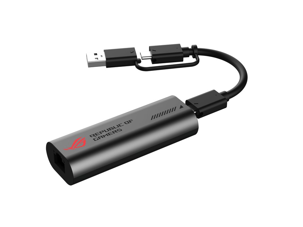 ASUS ROG USB-C10G USB-C LAN Adapter, 10Gb Ethernet, RJ-45
