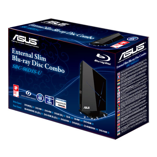 ASUS SBC-06D1S-U SLIM BLACK BD-COMBO USB