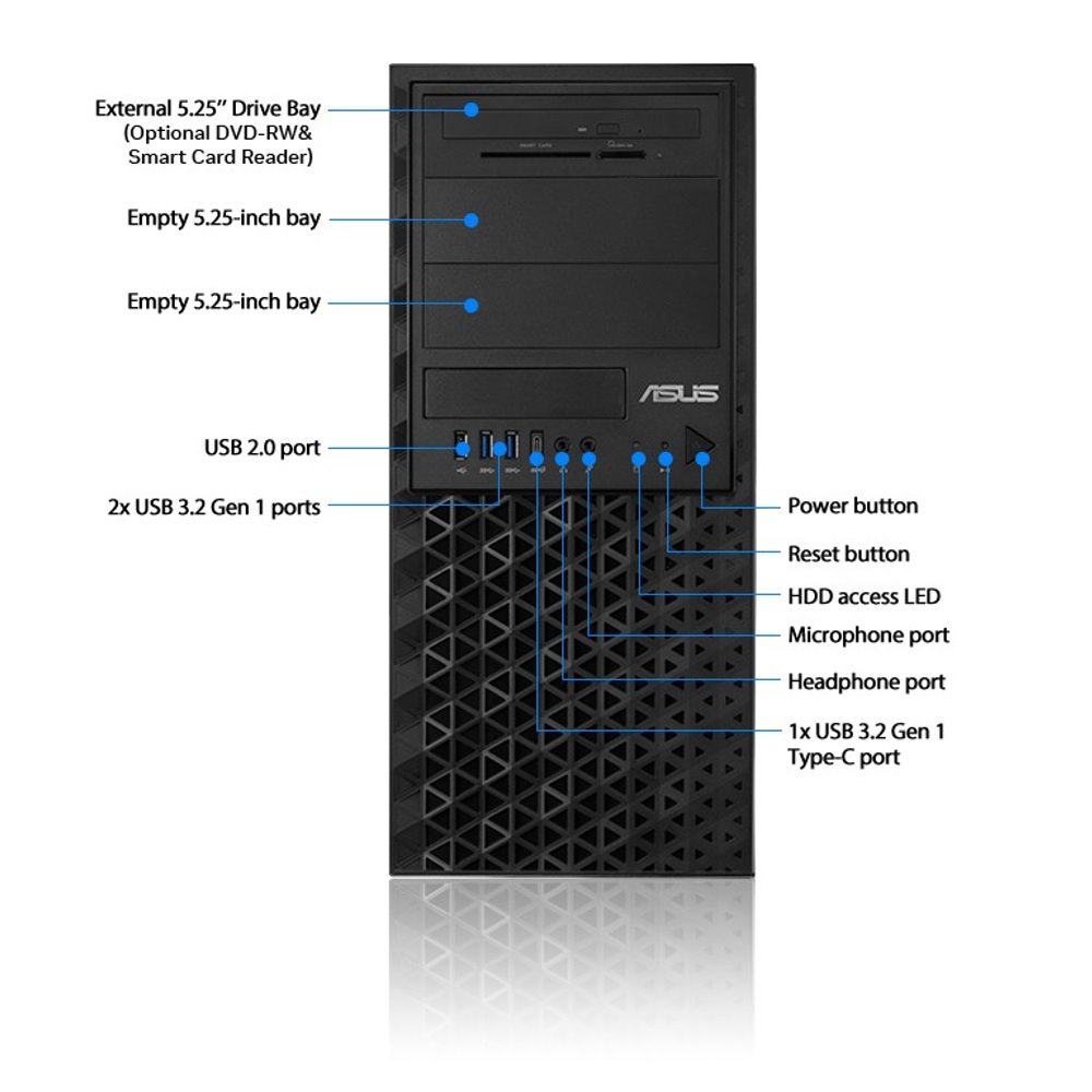 ASUS WS EC E500A, AM5, 4xDDR5, 3xPCIe, 1x2.5"/3x3.5", 2xM.2, 2.5Gb LAN, 750W, Tower 3U