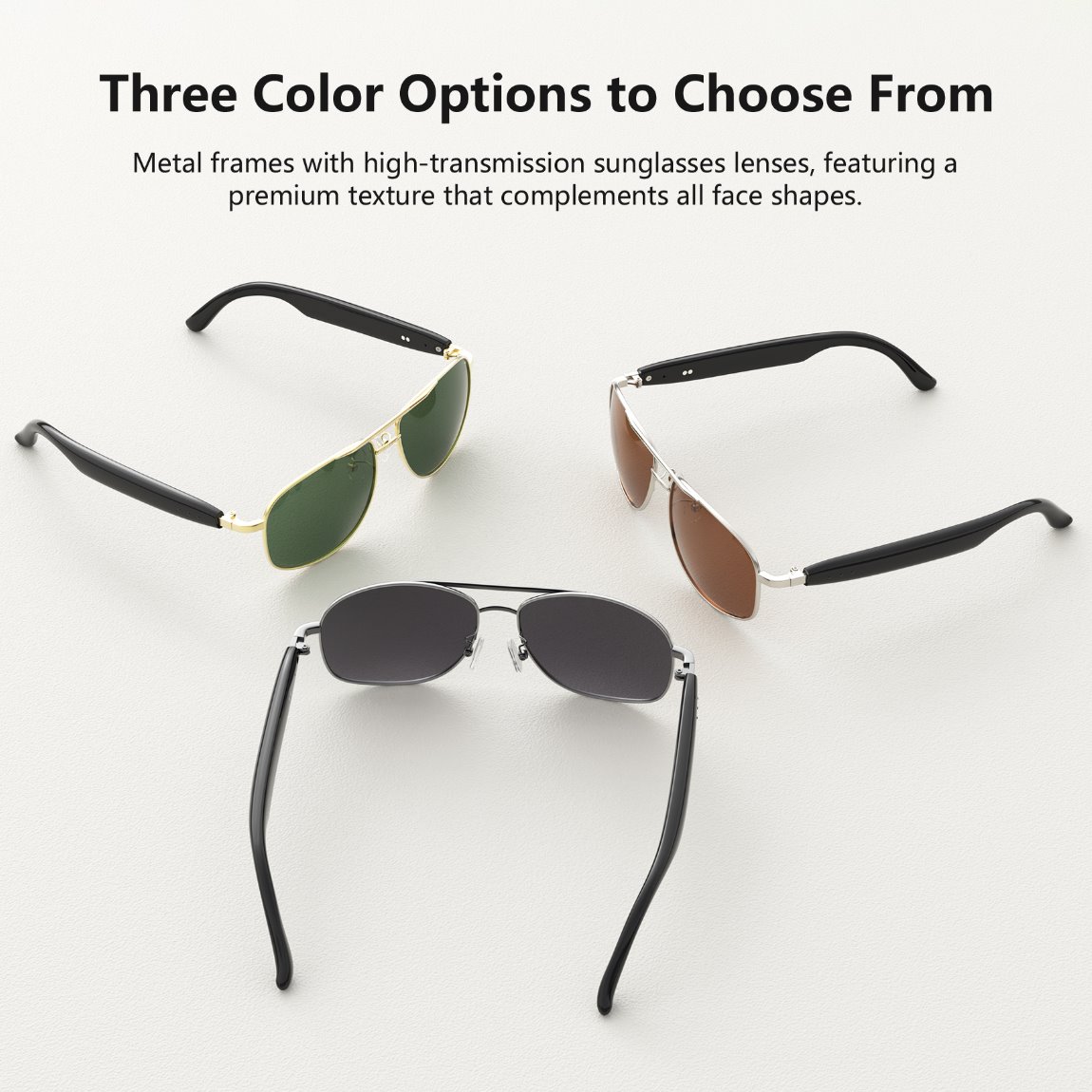 BLACKVIEW brýle D1 Pro,AB5756C 113Kb+1MB 105+105mAh BT 6.0,IP54,Voice assistant control Smart Eyewear 145x44x140mm,Golde
