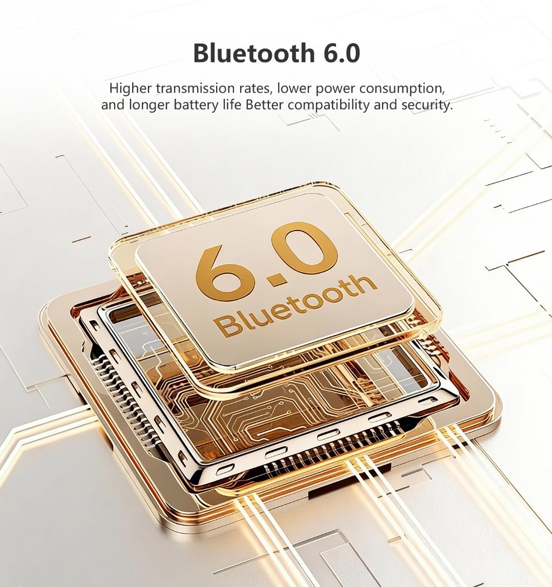 BLACKVIEW brýle D1 Pro,AB5756C 113Kb+1MB 105+105mAh BT 6.0,IP54,Voice assistant control Smart Eyewear 145x44x140mm,Golde