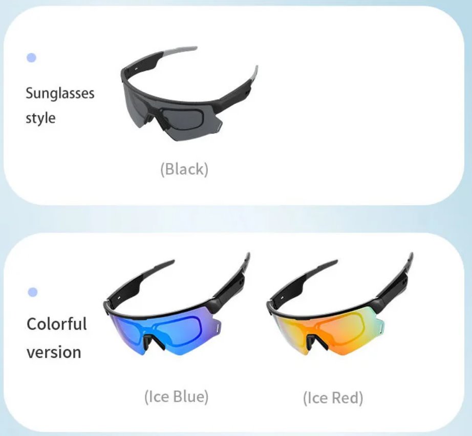 BLACKVIEW brýle D2 music, 8Mb 240mAh BT 5.1,ENC,IP54 155x60x70mm,Ice Blue lenses