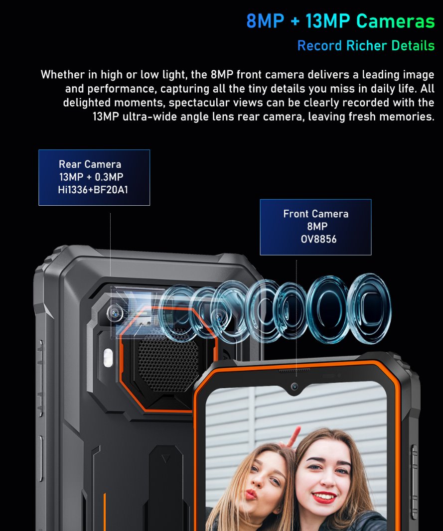 BLACKVIEW BV6200Pro 6.56" HD+ Helip P35 (Octacore 2.3Ghz) 6GB+128GB DS TF Card (1Tb Max) CAM 8+13+0.3MP 13000mAh IP68&IP