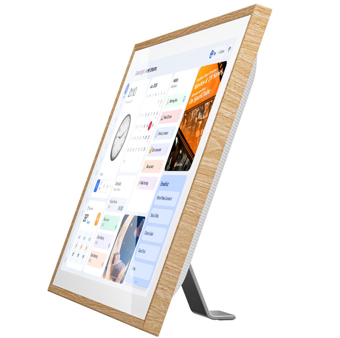 BLACKVIEW Digital Calendar NEST 10 WiFi 10.1" 1280x800 IPS,2/32GB,Quad-core 1.5GHz,248x167x19mm,Android 11,Natural wood