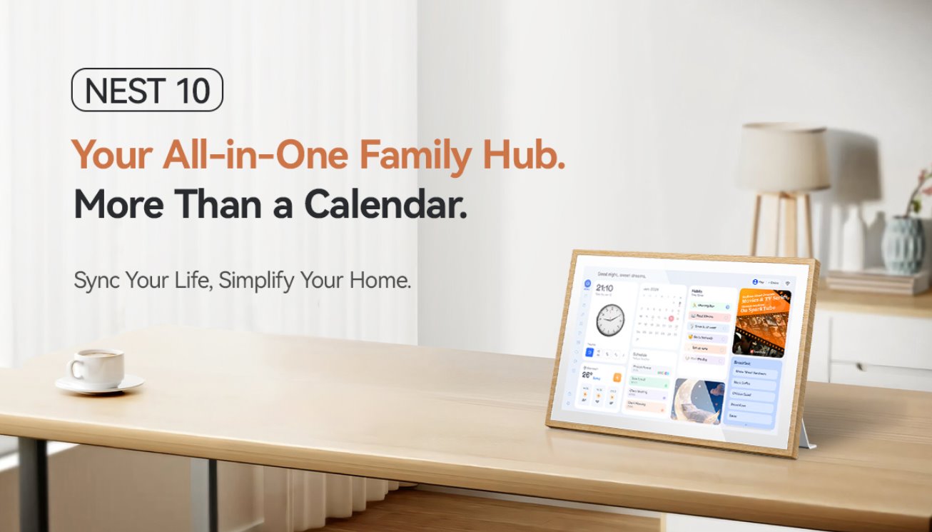 BLACKVIEW Digital Calendar NEST 10 WiFi 10.1" 1280x800 IPS,2/32GB,Quad-core 1.5GHz,248x167x19mm,Android 11,Natural wood