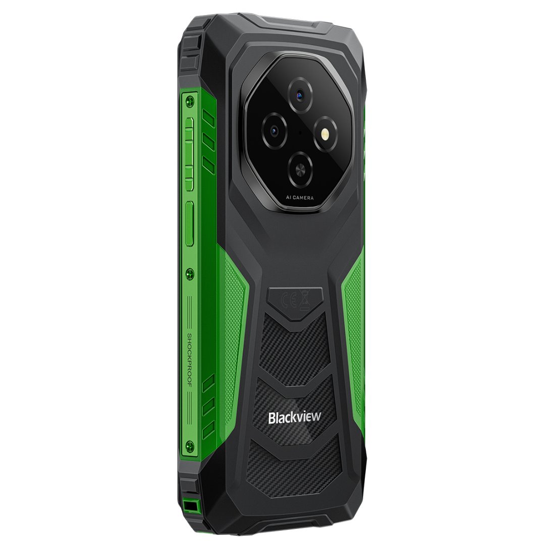 BLACKVIEW FORT1 LTE 6.56" GREEN,HD+ 1612x720,6+256GB,T615 Octa-Core 1.8GHz,8MP/16+2MP,NFC,10000mAh,Android 15