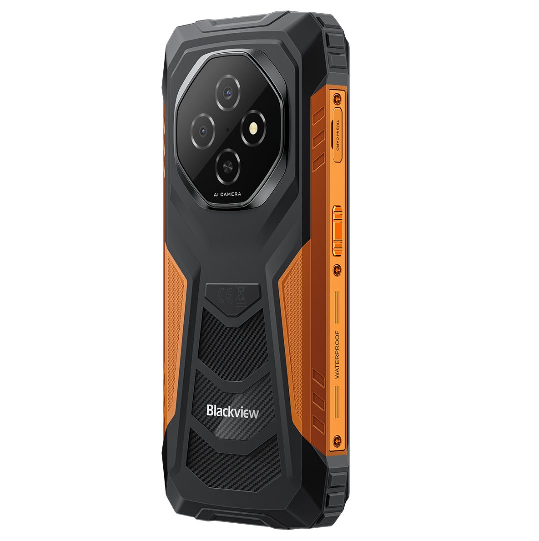 BLACKVIEW FORT1 LTE 6.56" ORANGE,HD+ 1612x720,6+256GB,T615 Octa-Core 1.8GHz,8MP/16+2MP,NFC,10000mAh,Android 15