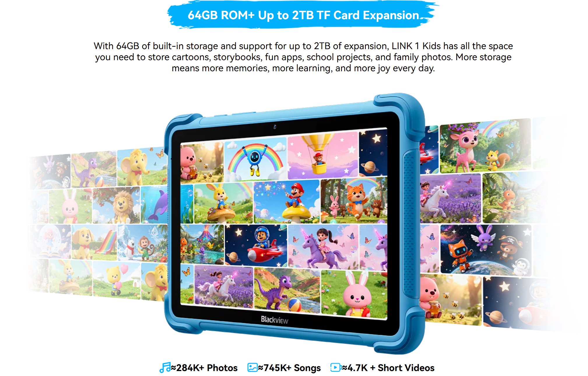 BLACKVIEW LINK 1 Kids Dreamy Purple 8.68"IPS 1340x800,4/64GB,Quad-core 2.0GHz,5+8MP,5000mAh,WiFi6,BT 5.0,Android 16