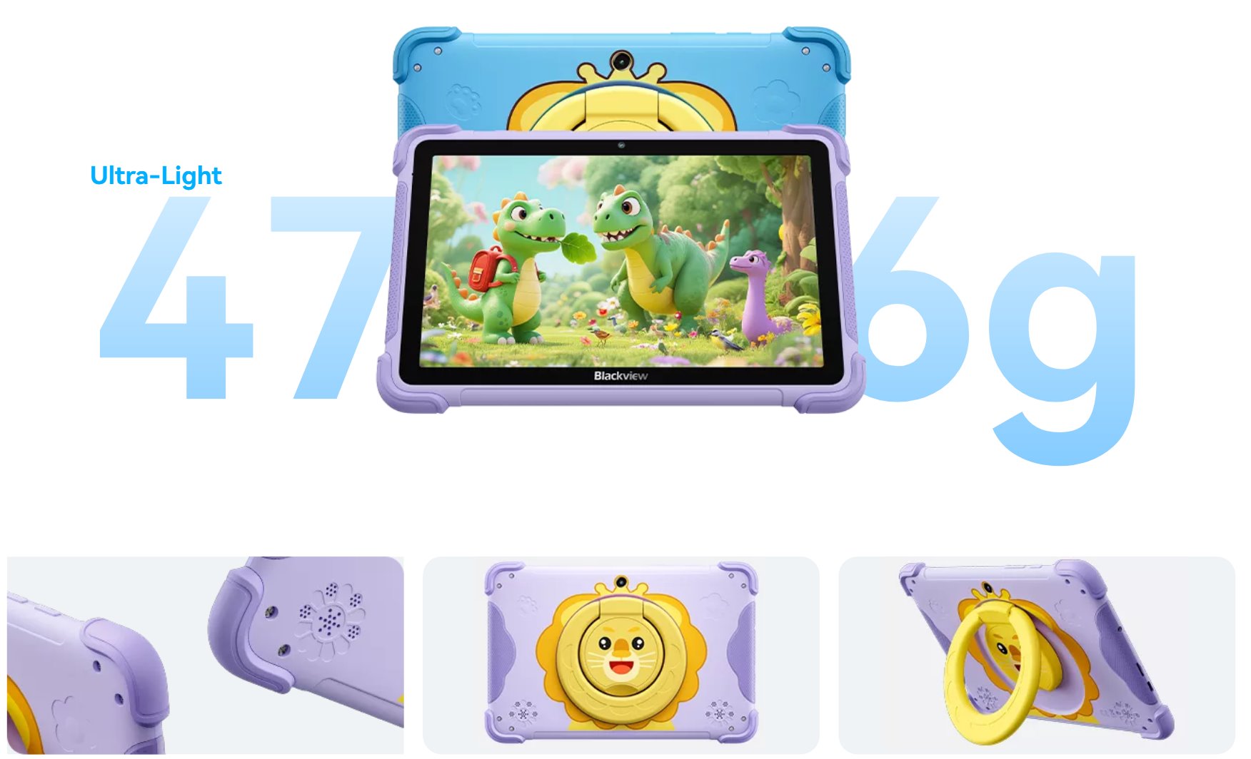 BLACKVIEW LINK 1 Kids Dreamy Purple 8.68"IPS 1340x800,4/64GB,Quad-core 2.0GHz,5+8MP,5000mAh,WiFi6,BT 5.0,Android 16