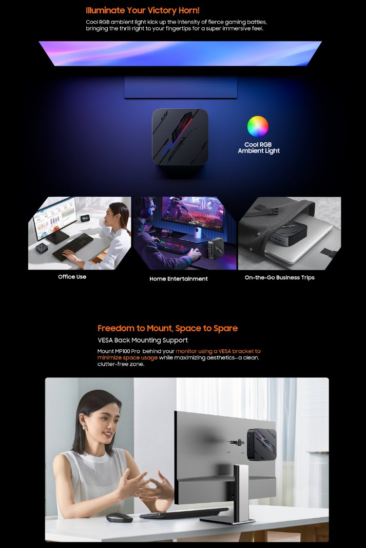 BLACKVIEW miniPC MP100 Pro i5-12450H 4.4GHz 16/512GB,WiFi 6,BT 5.2,RJ45,1xUSB-C,6xUSB 3.1,1xPD,1xHDMI,1xDP,jack,W11Pro