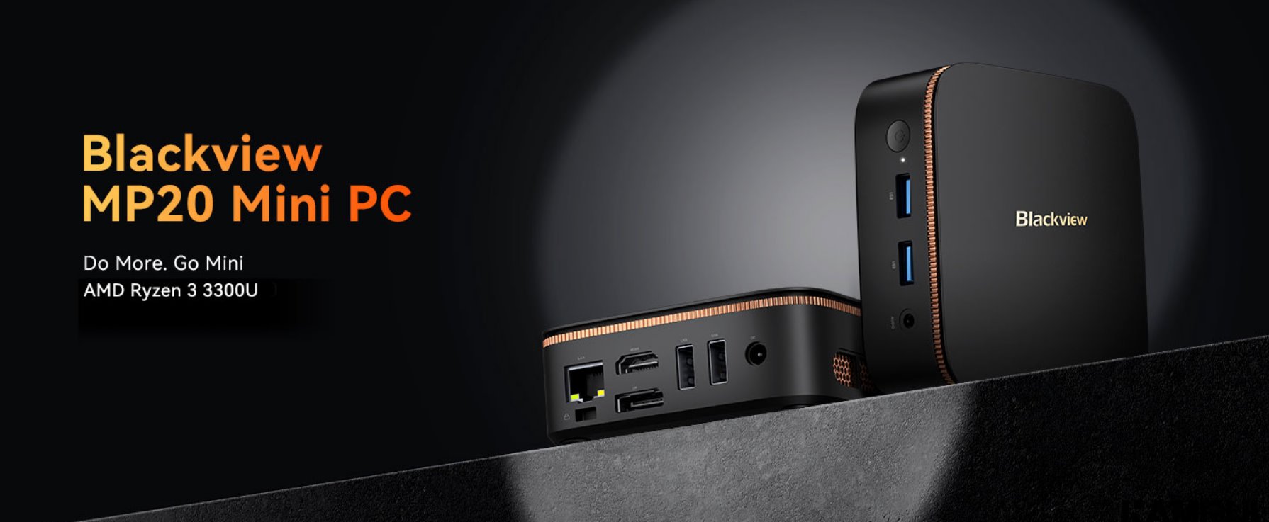 BLACKVIEW miniPC MP20 AMD Ryzen 3300U 3.5HGz 16/512GB,WiFi 6,BT 5.2,RJ45,2xUSB 3.0,2xUSB 2.0,1xHDMI,1xDP,W11Pro
