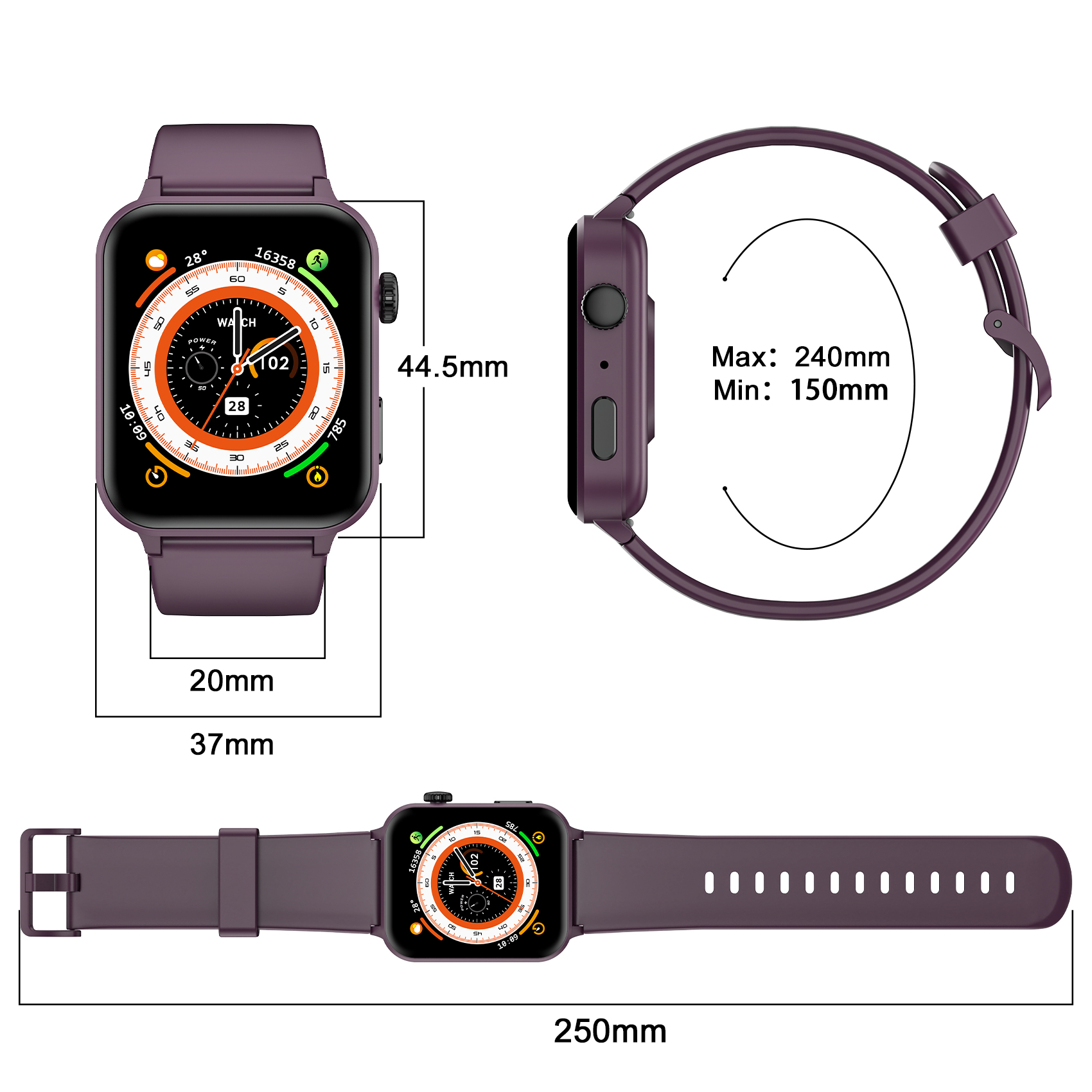 BLACKVIEW R30 Pro Fitness Smartwatch, 1.83-inch HD,220mAh Battery, 24-hour SpO2 Detection + Heart Rate Monitoring, Monit