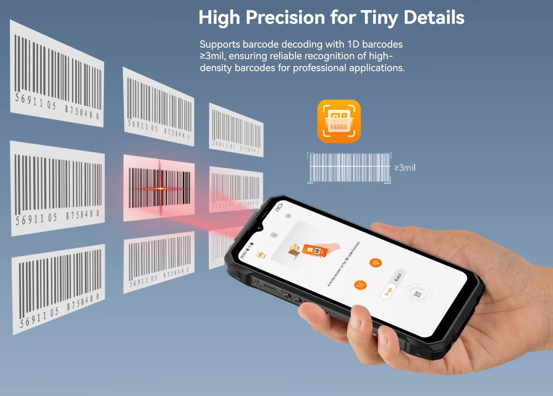 BLACKVIEW Rugged ROCK 1 Pro LTE 6.56" BLACK,HD+ 1612x720,8+256GB,G81 Octa-Core 2.0GHz,13MP/16+20MP,BARCODE,NFC,And16