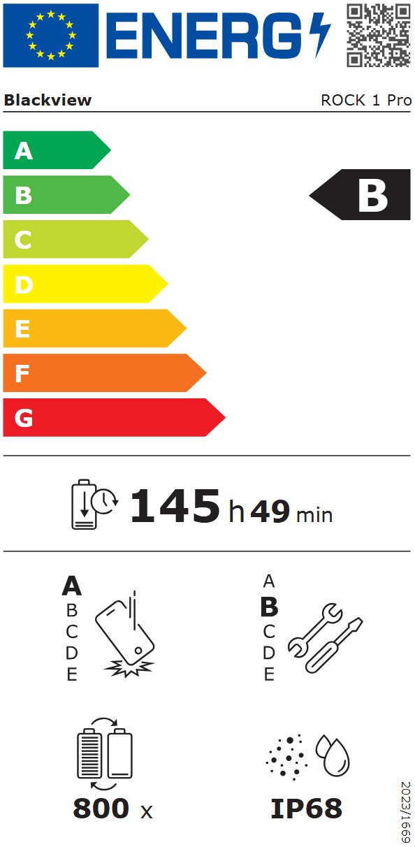 BLACKVIEW Rugged ROCK 1 Pro LTE 6.56" BLACK,HD+ 1612x720,8+256GB,G81 Octa-Core 2.0GHz,13MP/16+20MP,BARCODE,NFC,And16