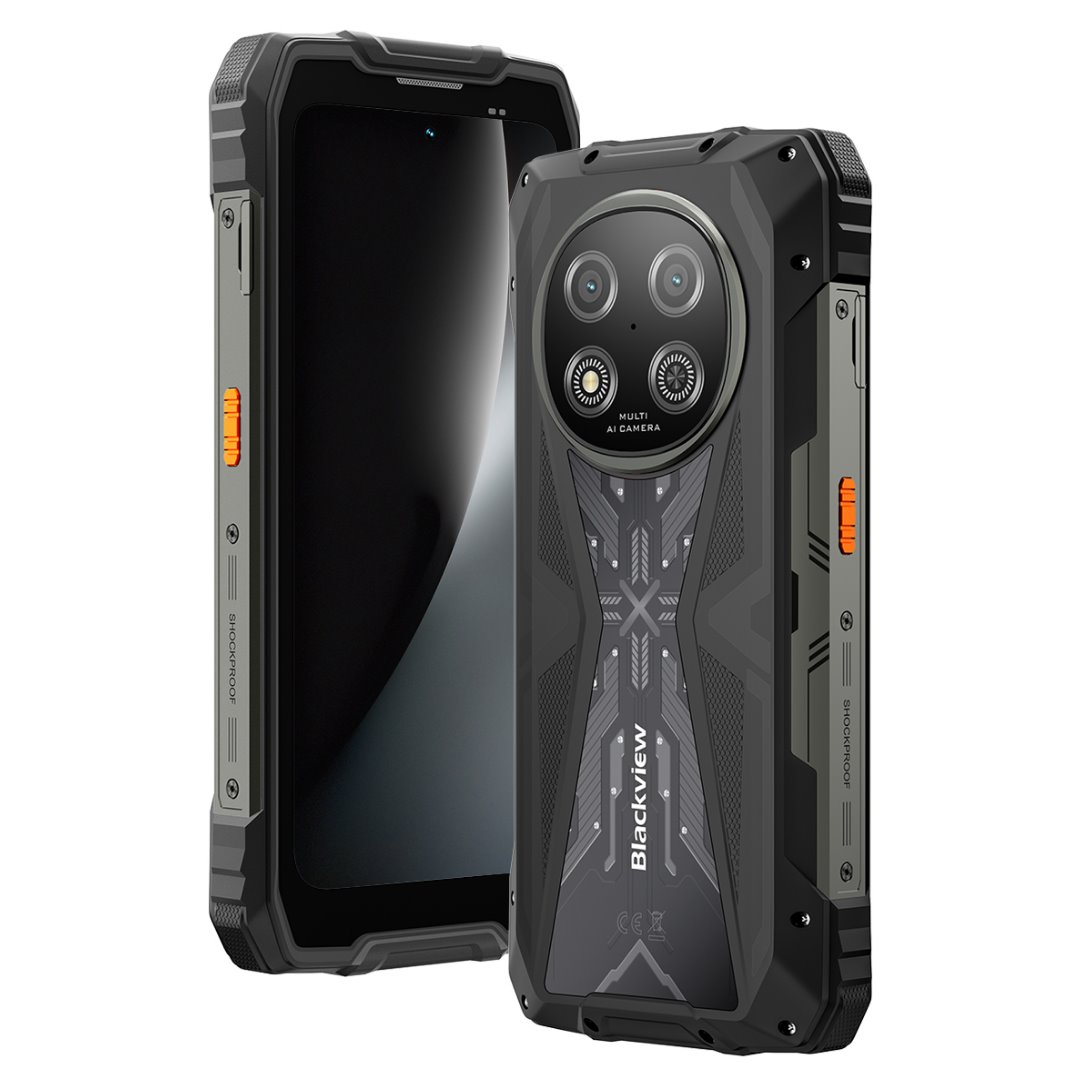 BLACKVIEW Rugged ROCK 2 5G 6.67" BLACK,HD+ 1640x720,12+256GB,T8100 Octa-Core 2.2GHz,13MP/16MP,NFC,15000mAh,Android 16
