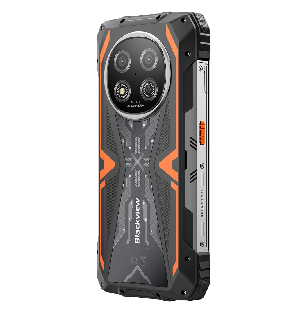 BLACKVIEW Rugged ROCK 2 5G 6.67" ORANGE,HD+ 1640x720,12+256GB,T8100 Octa-Core 2.2GHz,13MP/16MP,NFC,15000mAh,Android 16
