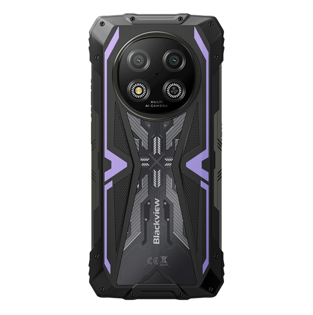 BLACKVIEW Rugged ROCK 2 5G 6.67" PURPLE,HD+ 1640x720,12+256GB,T8100 Octa-Core 2.2GHz,13MP/16MP,NFC,15000mAh,Android 16