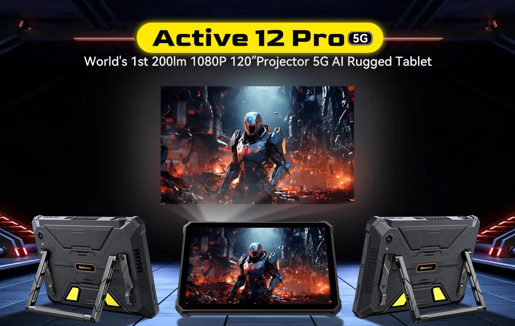 BLACKVIEW Rugged Tab Active 12 Pro 11" built projector 120",BLACK,MT7300 Octa 2.5GHz,12GB/256GB,NFC,FHD+ 90Hz,Andr 15