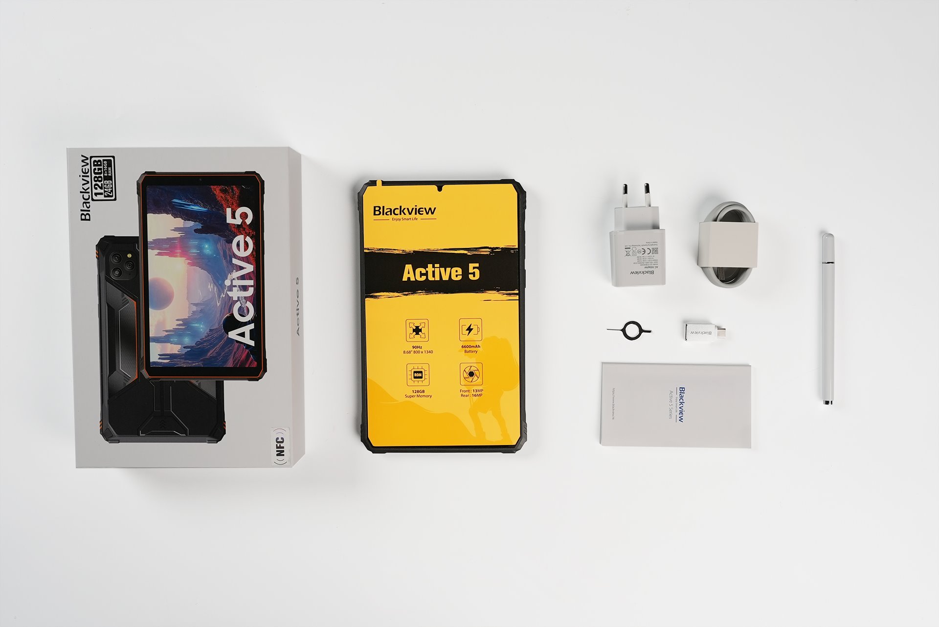 BLACKVIEW Rugged Tab Active 5,ORANGE,UMS9230E(T615) Octa-core 1.8GHz,8.68inch FHD+ IPS 800*1340 90Hz Memory: 8GB+128GB