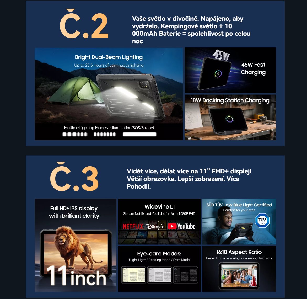 BLACKVIEW Rugged Tab Active 7 LTE 8GB/128GB 11",BLACK,Helio G81 Octa-core 2.0GHz,13MP/16MP+20MP,Night vision,Android 15