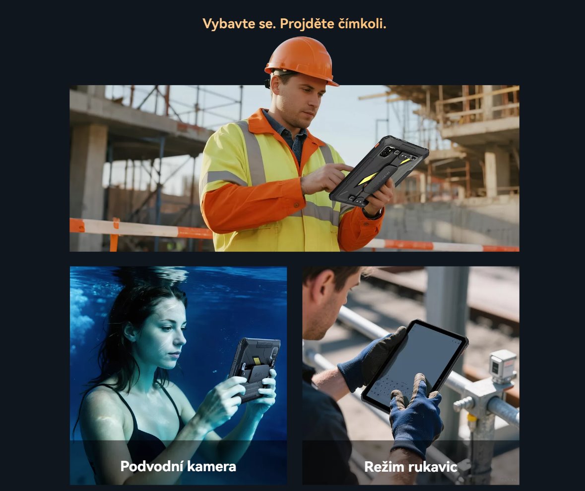 BLACKVIEW Rugged Tab Active 7 LTE 8GB/128GB 11",BLACK,Helio G81 Octa-core 2.0GHz,13MP/16MP+20MP,Night vision,Android 15