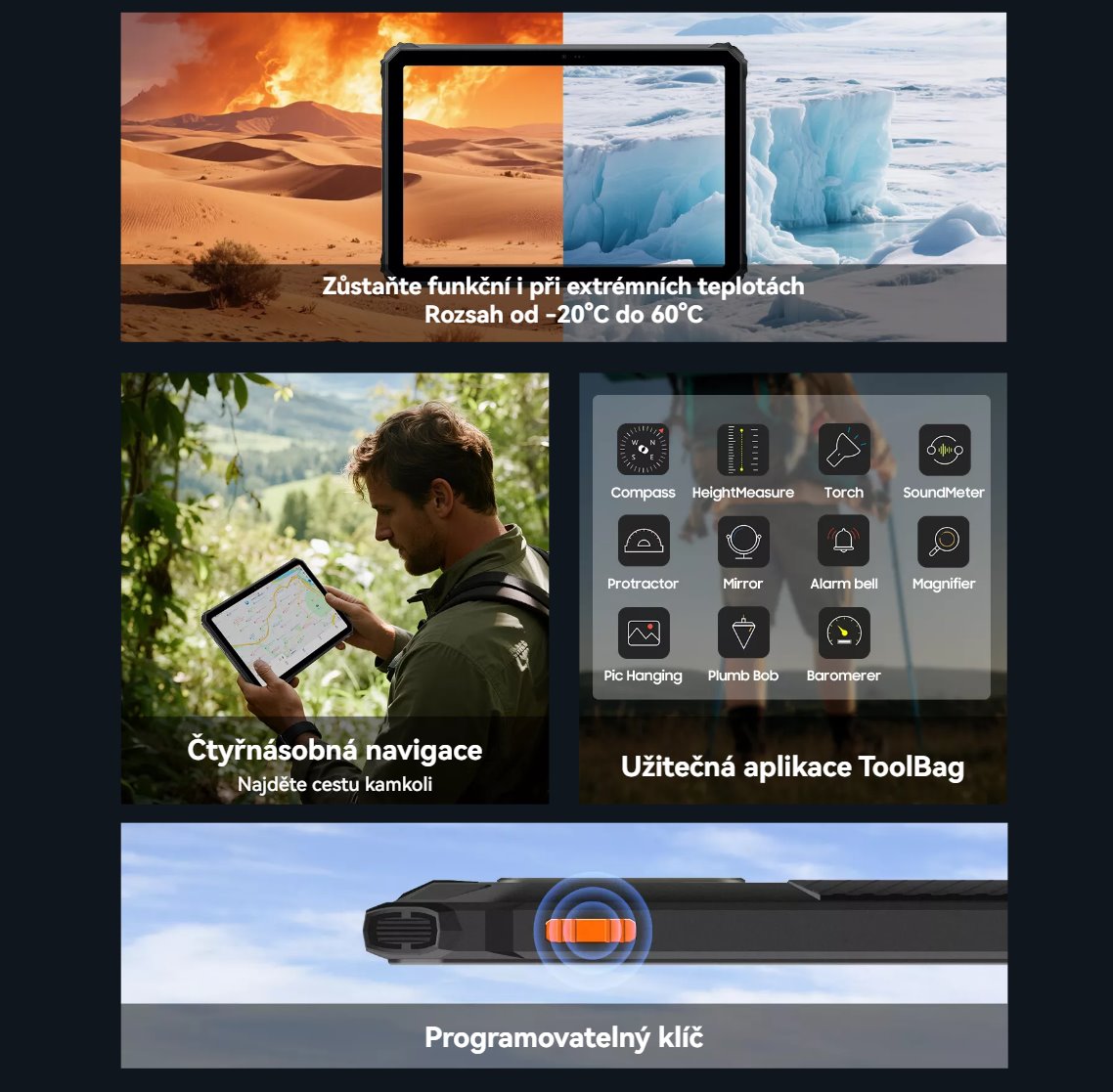 BLACKVIEW Rugged Tab Active 7 LTE 8GB/128GB 11",BLACK,Helio G81 Octa-core 2.0GHz,13MP/16MP+20MP,Night vision,Android 15