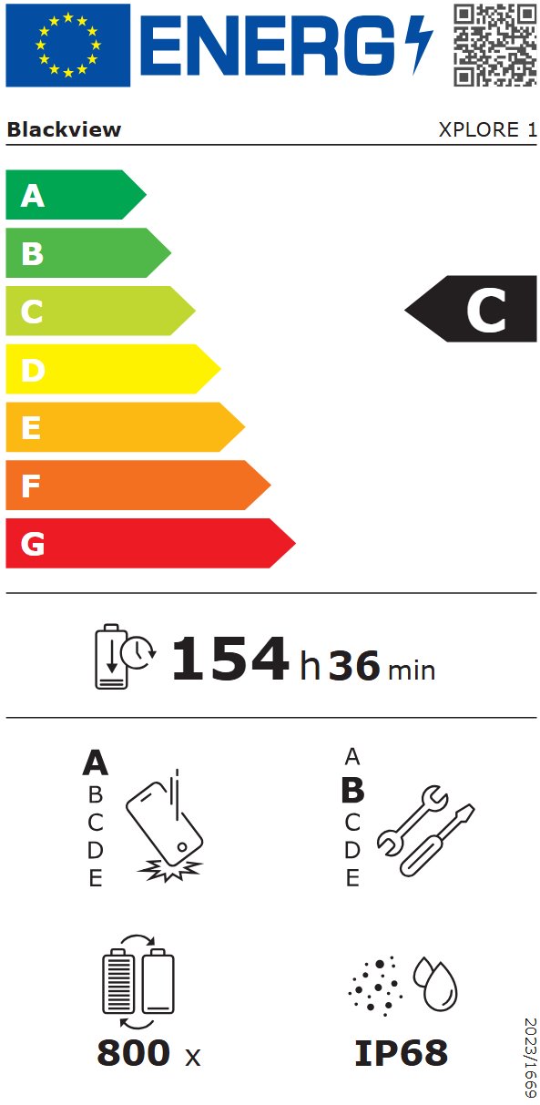 BLACKVIEW Rugged XPLORE 1 5G Rugged 6.78",FHD 2460x1080,12+256GB,Octa-core 2.4Ghz,50+64MP+20MP,Night,20000mAh,Android 15